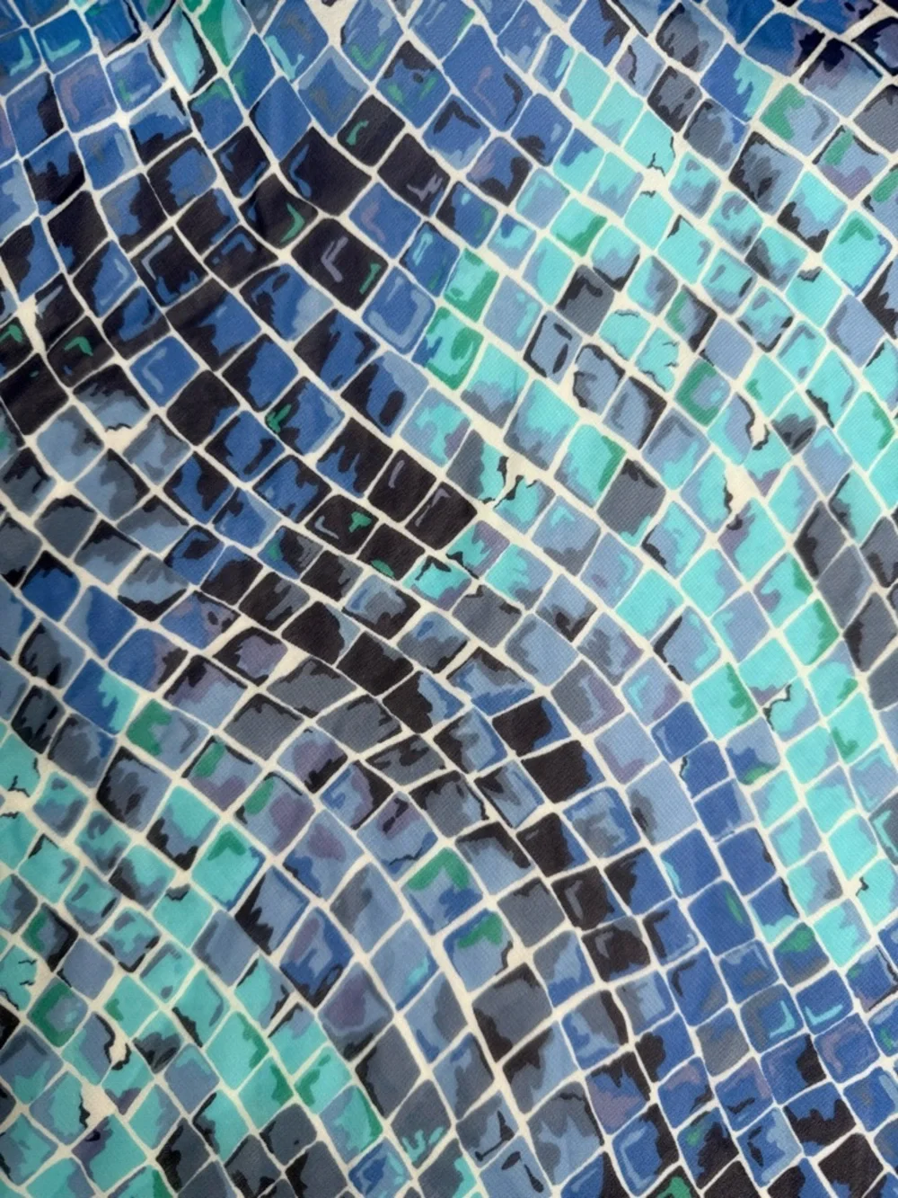 Vintage 90s Victorias Secret Mosaic Reptile Blue Babydoll Slip Nightie Large - Picture 9 of 11